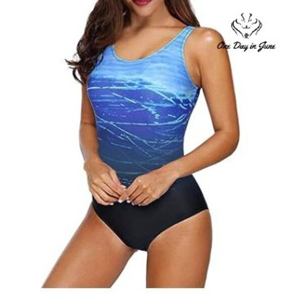 Aleumdr Cross Back One Piece Swimsuit Size L - Picture 1 of 6